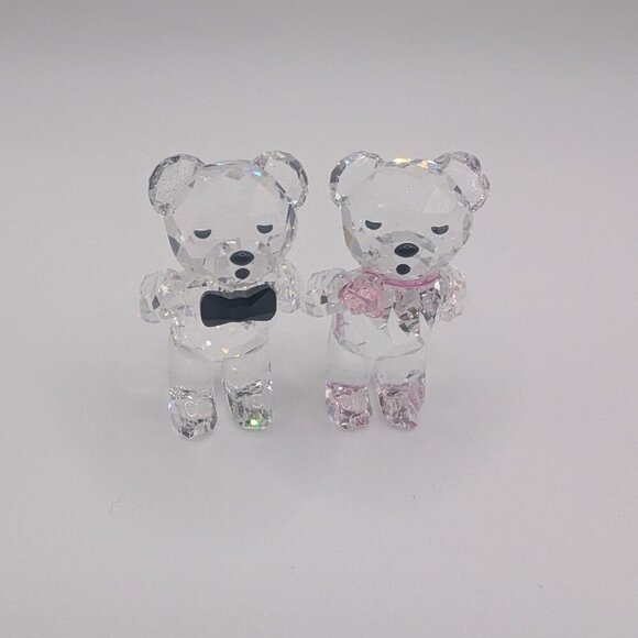 * SOLD*Swarvoski Kris Bear First Kiss valentine anniversary gift wedding crystal - Picture 2 of 7